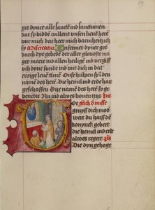 Initial G: En præst, der fejrer messe