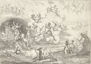 Merkur giver Bacchus til nymferne The Lives of the Bacchantes (serietitel)