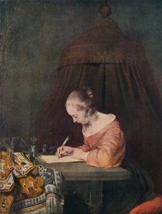 Kvinde, der skriver et brev, c1655, 1938