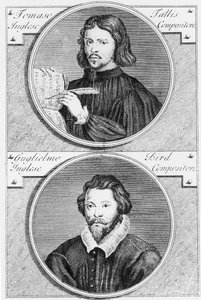 Thomas Tallis (um 1505-85) und William Byrd (1543-1623), graviert von Niccolo Francesco Haym