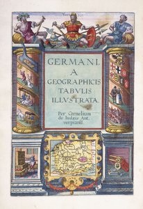 Titelside til del 2, "Germania geographic maps illustrated", 1593