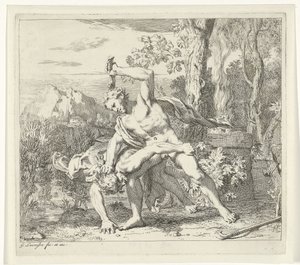 Kain dræber Abel Scener fra Genesis af Gerard de Lairesse