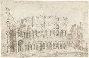 Udvendigt af ruinerne af Colosseum, Rom