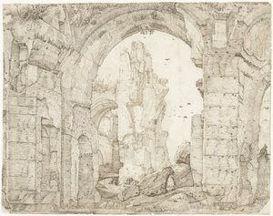 Ruïnes van de therme van Caracalla, Rom af Gerard ter Borch (I)