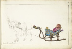 Hest og slæde af Gerard ter Borch (II) (signed by artist)
