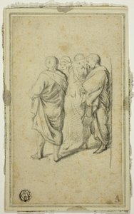Gruppe af fire mænd i togaer af Gerard ter Borch
