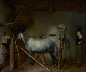 Hestestald af Gerard ter Borch