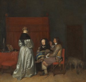 Den galante samtale, kendt som faderlig formaning af Gerard ter Borch