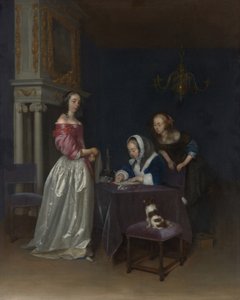 Curiosity, c.1660-62 af Gerard ter Borch