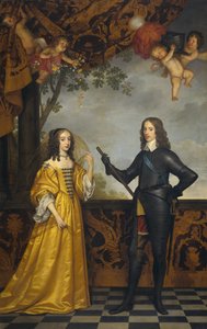 Dobbeltportræt af Vilhelm II (1626-1650), Prins af Orange, og hans kone Mary Stuart (1631-1660).