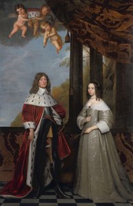 Portræt af Friedrich Wilhelm (1620-88), kurfyrst af Brandenburg, og hans kone Louise Henriette (1627-67), grevinde af Orange-Nassau
