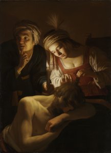 Samson og Dalila af Gerard van Honthorst