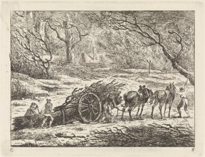 Landskab med en vogn trukket af to heste Landskaber (serie C) (serietitel)