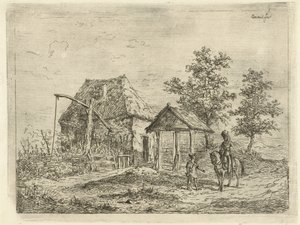 Kavalerist på gården Hesteartilleristen og bonden af Gerardus Emaus de Micault