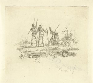 Tre infanterister af Gerardus Emaus de Micault