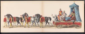 Masquerade of the Leiden Students, 1870 (plade 3) Udklædt procession afholdt af medlemmerne af Leidens studentkorps den 7. juni 1870 til fejring af 295-året for Leidsche Hoogeschool, der skildrer et besøg i Leiden i