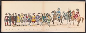 Masquerade of the Leiden Students, 1875 (plade 16) Maskerade afholdt af medlemmerne af Leidens studentkorps den 15. juni 1875 til fejring af 300-året for Leidsche Hoogeschool, forestillende Leidsche Hoogeschool, afbildet i af Gerardus Johannes Bos