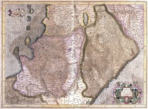Abruzzo og Campania, Italien (gravering af Gerardus Mercator