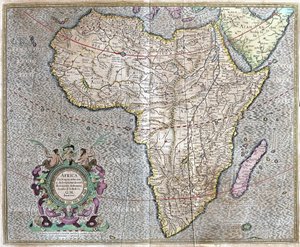 Afrika af Gerardus Mercator