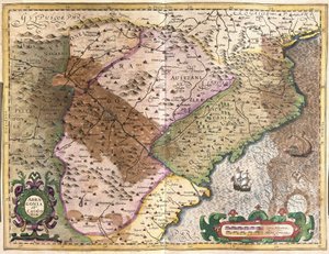 Aragon og Catalonien, Spanien (gravering af Gerardus Mercator