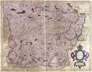 Bayern, Tyskland (gravering af Gerardus Mercator