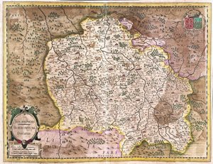 Bourbonnais, Frankrig (gravering af Gerardus Mercator