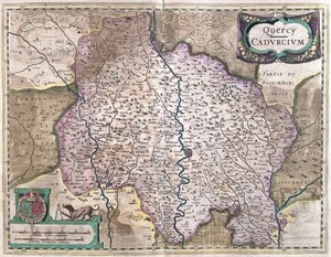 Cahors, Frankrig (gravering af Gerardus Mercator
