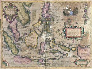 Østindien med Borneo og Filippinerne (gravering af Gerardus Mercator