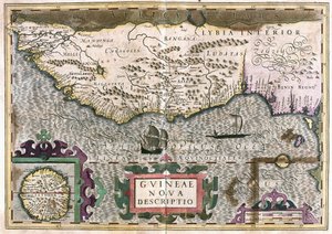 Guinea, Lybien - Afrika (gravering af Gerardus Mercator