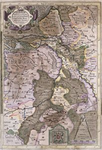 Holland og Brabant, Belgien (gravering af Gerardus Mercator