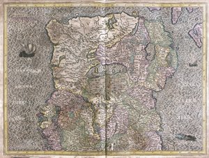 Irland af Gerardus Mercator