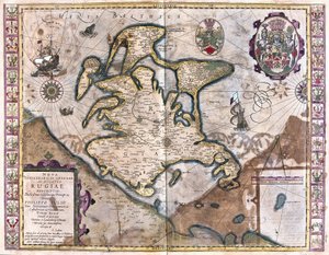 Isle of Rugen, Tyskland (gravering af Gerardus Mercator