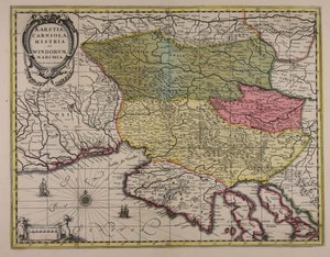 Karstia, Carniola, Histria et Windorum marchia af Gerardus Mercator