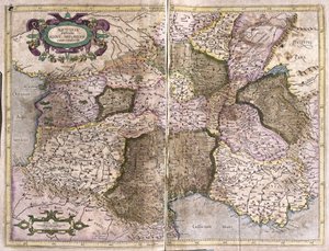 Limousine, Languedoc, Auvergne, Bourgogne og Provence, Sydfrankrig af Gerardus Mercator