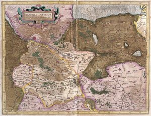 Sachsen og Mecklenburg, Tyskland (gravering af Gerardus Mercator