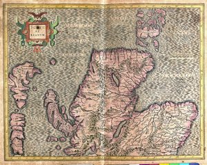 Sydskotland, Storbritannien af Gerardus Mercator