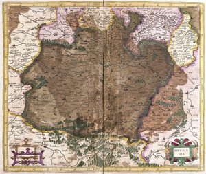 Thuringen, Tyskland (gravering af Gerardus Mercator