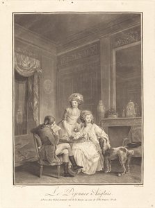 Den engelske frokost af Geraud Vidal after Nicolas Lavreince