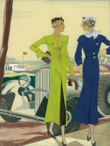 Damemode 1932 / Bilfrakker / Gerd Hartung