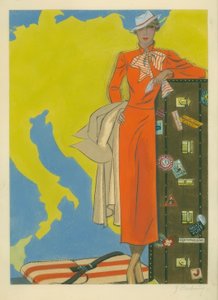 Damemode 1932 / rejsekjole / Gerd Hartung