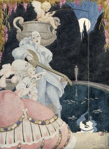Elegant og Pjerrot af Gerda Marie Frederike Wegener