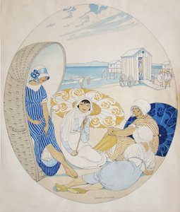 Chatter på den danske strand af Gerda Wegener