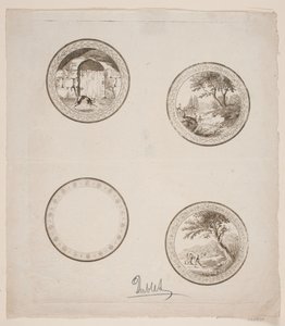 Fire vignetter til La Fontaines fabler af Gerhard Ludvig Lahde