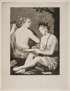 Terpsichore et Kalliope af Gerhard Ludvig Lahde
