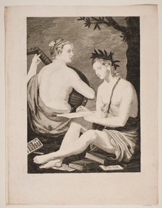 Terpsichore et Kalliope af Gerhard Ludvig Lahde
