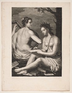 Terpsichore et Kalliope af Gerhard Ludvig Lahde