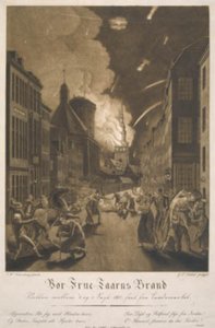 Ild fra tårnet i Vor Frue Kirke af Gerhard Ludvig Lahde