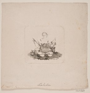 Vignet med buste af Sophron af Gerhard Ludvig Lahde
