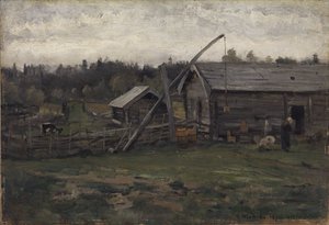 Gammel stald, Hedmark af Gerhard Munthe