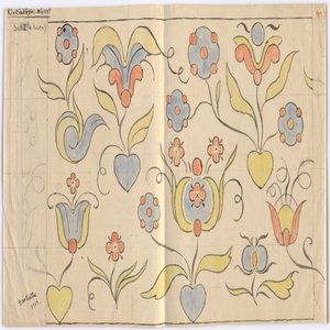 Oslo Kunstindustrimuseum: Sal I (mod gaden). Blad nr. 11 af Gerhard Munthe